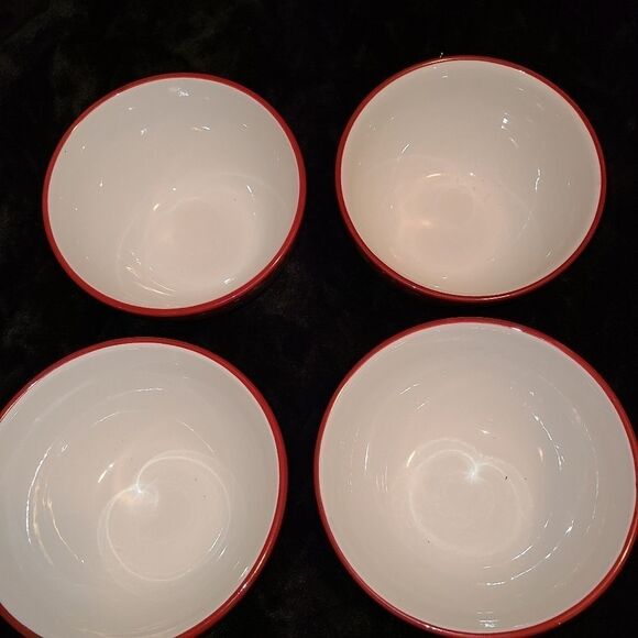 Set of 4 Country Snowman cereal/salad bowls - Picture 2 of 4